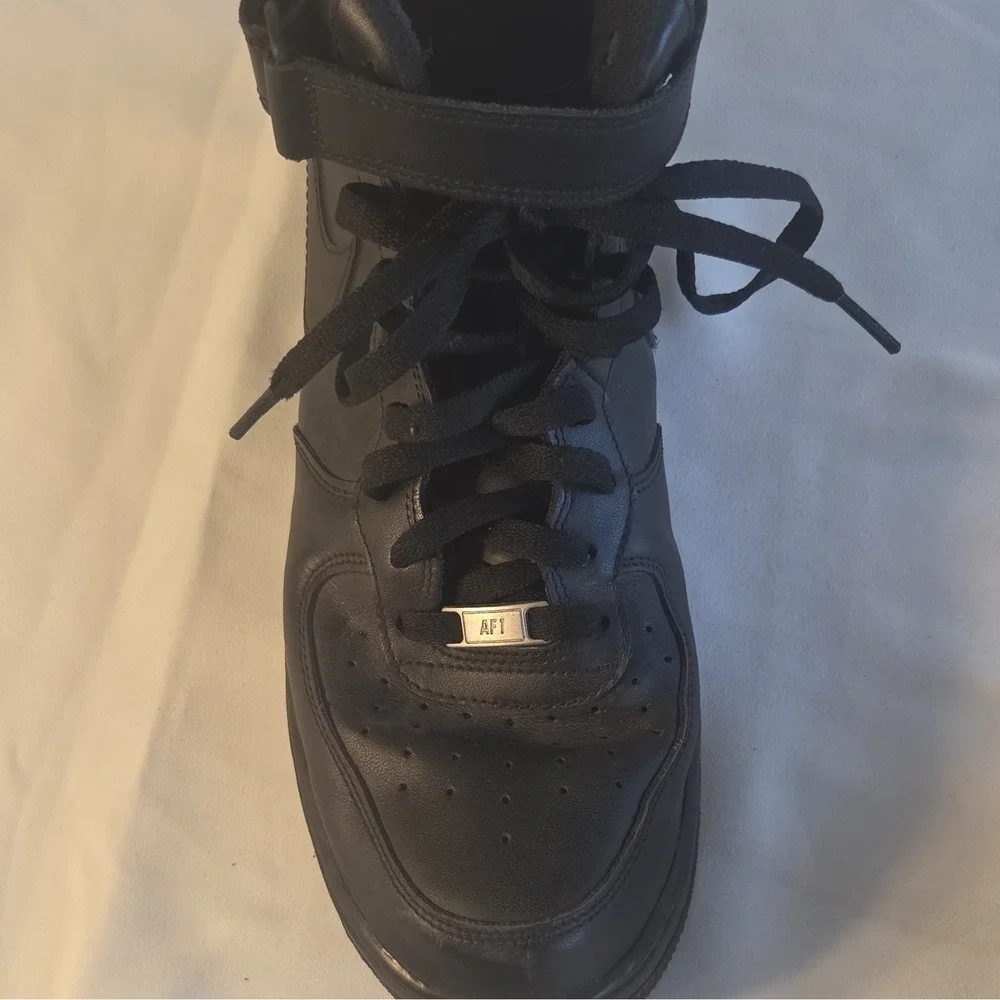 Nike Air Force 1 Men's High Top Black Lace-Up Athletic Sneaker